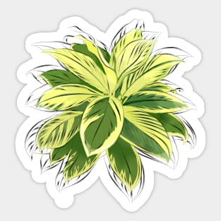 Botanical Bliss: Leafy T-Shirt Art Sticker